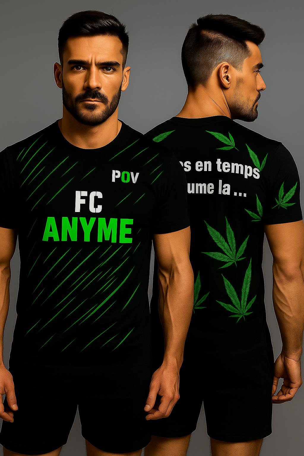 Maillot FC Anyme  temps en temps j'fume